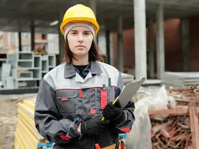 Kobieta na budowie